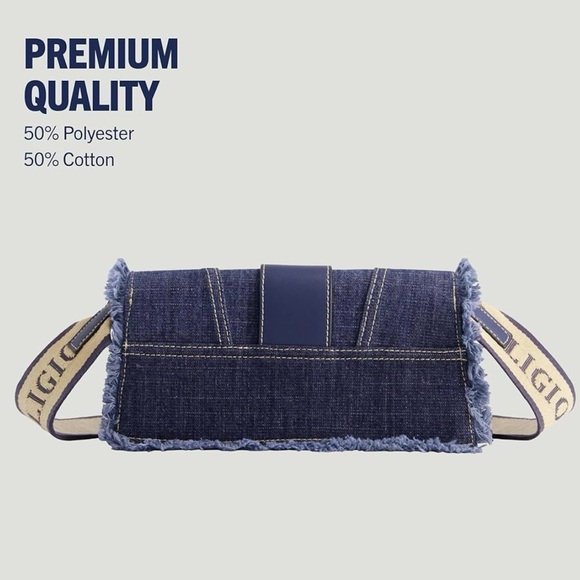 🌟🪬True Religion Frayed Denim Crossbody Bag-NWT🌟🪬 - Picture 2 of 14